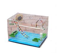 Solid White Bird Cages Iron Wire Parrot Cages with Toy Ladder Drinking Fountain Bird Nest (White 60 * 40 * 40CM)