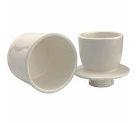 Solid White Butter Crock, French Butter Crock for Counter, Home Decor Butter Keeper with Water Line for Fresh Spreadable Butter- 4.5 OZ