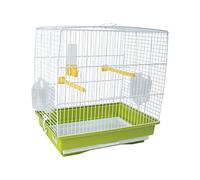 Solid White Stainless Steel Bird Cages Portable Travel Parrot Cage Thrush Pigeon Villa Retro Hanging Bird House (Green)