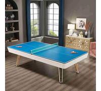 Solid Wood 2-in-1 Pool Table, 7ft Convertible Billiard & Dining Table - Professional Standard For Black 8 Ball(A4)