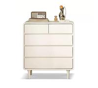 Solid Wood 5-Drawer Dresser for Bedroom, Entryway & Hallway - 3 Large + 2 Small Storage Drawers, Stylish Chest nizer Unit for Home Decor