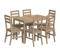 Solid Wood Acacia Dining Set Table Outdoor Dinette Chair 5/7 Piece vidaXL