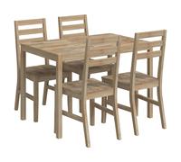 Solid Wood Acacia Dining Set Table Outdoor Dinette Chair 5/7 Piece vidaXL