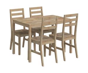 Solid Wood Acacia Dining Set Table Outdoor Dinette Chair 5/7 Piece vidaXL