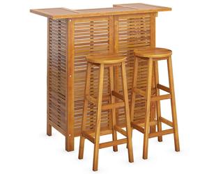 Solid Wood Acacia Garden Bar Set Bistro Table Multi Models 3/5 Piece vidaXL