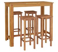 Solid Wood Acacia Garden Dining Set 120/60 cm 3/5/7 Piece Multi Models vidaXL