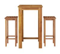 Solid Wood Acacia Garden Dining Set 120/60 cm 3/5/7 Piece Multi Models vidaXL