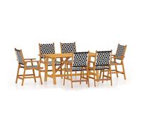 Solid Wood Acacia Garden Dining Set Furniture Multi Sizes 3/5/7/9 Piece vidaXL