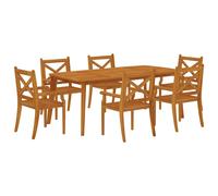 Solid Wood Acacia Garden Dining Set Furniture Multi Sizes 3/5/7/9 Piece vidaXL
