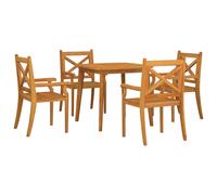 Solid Wood Acacia Garden Dining Set Furniture Multi Sizes 3/5/7/9 Piece vidaXL