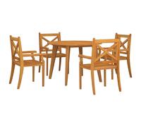 Solid Wood Acacia Garden Dining Set Furniture Multi Sizes 3/5/7/9 Piece vidaXL