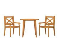 (Ø 85 cm table/5) vidaXL Solid Wood Acacia Garden Dining Set Furniture Multi Sizes 3/5/7/9 Piece