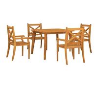 Solid Wood Acacia Garden Dining Set Furniture Multi Sizes 3/5/7/9 Piece vidaXL