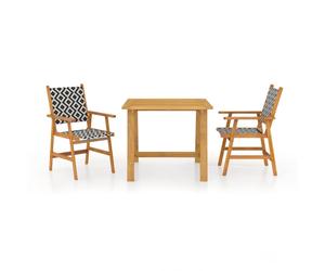 Solid Wood Acacia Garden Dining Set Furniture Multi Sizes 3/5/7/9 Piece vidaXL