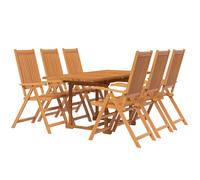 Solid Wood Acacia Garden Dining Set Table 5/7 Piece Oval/Rectangular vidaXL
