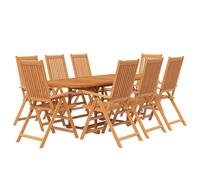 Solid Wood Acacia Garden Dining Set Table 7/9 Piece Oval/Rectangular vidaXL