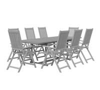 Solid Wood Acacia Garden Dining Set Table 7/9 Piece Oval/Rectangular vidaXL