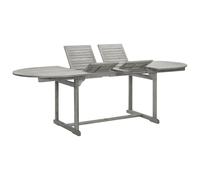 Solid Wood Acacia Garden Table Grey Patio Wooden Dinning Room Furniture vidaXL