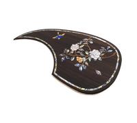 Solid Wood Acoustic Guitar Pickguard with Abalone Inlay, Flying Bird & Blooming Flowers Design, Self-Adhesive for Martin D-45 fits most 40-43 inch for 36-inch models with slight outward placement