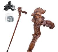 Solid Wood Animal Head Shaped Cane, Ergonomic Handle, Non-Slip and Wear-Resistant, Easy to Carry Unisex Also an Essential Travel Companion for the Elderly