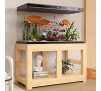 Solid wood aquarium stand,double-tier fish tank with stand,fish tank base cabinet,heavy-duty construction,suitable for offices,studies,dining rooms,hotel,sand living rooms(120x60cm/47.2x23.6in)