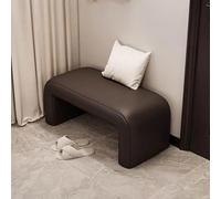 Solid Wood Arched Entry Bench Upholstered Footrest Sofa for Living Room Optional Fabric Changing Table 18.1in Wide Black A - Stylish Hallway Bedroom and Corridor Seating