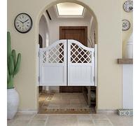 Solid Wood Arched Swing Cafe Doors Western Style Saloon Bar Door Double Action Interior Door for Pub & Terrace Custom Size (W70xH60cm White)