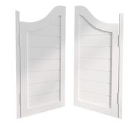 Solid Wood Arched Top Cafe Doors32/34/36/40 Inch Indoor Swinging Room Divider for Kitchen & BarWhite Interior Door with Hinges & Complete Hardware Set (100x100cm)