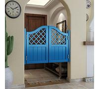 Solid Wood Arched Top Swinging Cafe Doors Western Style Bar Pub Saloon Double Action Interior Door Custom Size (W120xH70cm/47x28in) Blue Ideal for Terrace Emporium