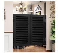 Solid Wood AutoClose Double Swinging Barn Door30/36/45/52/60in Wide Perfect for Bar Porch EntranceStylish Black Finish (W78*H90cm)