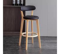 Solid Wood Bar Stools, Durable and Comfortable Seating for Kitchen Counters, Bistros, Cafes, and Restaurants