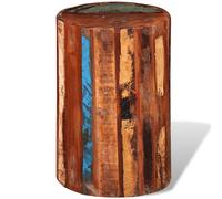 Solid Wood Bar Stools Reclaimed Cylinder Plant Lamp Stand Handmade vidaXL