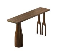 Solid Wood Bar Table, Space-Saving Breakfast Counter for Kitchen, Dining Room, Bistro & Living Room, Multi-Functional Design for Compact Areas