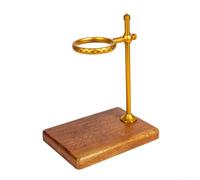 Solid Wood Base Aluminum Pour Over Stand Compatible with Standard Paper Filters and Ceramic Drippers (T-Copper)
