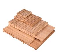 Solid Wood Bathroom Anti-Slip Mat, Wooden Shower Mat, Shower Mat Outside Shower, Anti Slip Bath Mat, Wooden Pallet, Shower Duckboards, Non-Slip(40x60cm/16x24in)