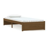 vidaXL Bed Frame without Mattress Honey Brown Solid Wood 75x190 cm Small Single