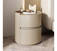 Solid Wood Bedside Table with Storage Drawers - Modern Minimalist Design for Bedroom Organization