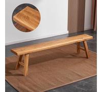 Solid Wood Bench - Farmhouse Narrow Design, Vintage Style for Bedroom, Entryway, or End of Bed Decor