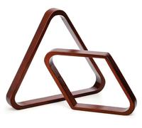 Solid Wood Billiard 8-Ball Ball Rack, Walnut Colored