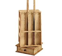 Solid Wood Billiard Stick Stand-a Rotatable Multifunctional Billiard Cue Storage Rack That Can Hold 10 Cue Sticks,Some Tripods and Billiard Balls/As Shown / 57.5x42.5x63CM