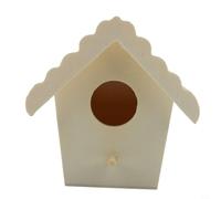 Solid Wood Bird House for Garden Wildlife Support - For Nesting Structure for Native Bird Populations (D)