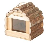 Solid Wood Bird Nest, Hangs Bird Nest Nesting Box Outdoor, Outdoor Decorative Ornamental Pet Bird Breeding Incubator Bird Cage For Garden Terrace Courtyard