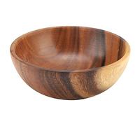 Solid Wood Bowl - Natural Hand-Made Classic Large Round Acacia Salad Soup Dining Bowl - Eco-Friendly Premium Kitchen Utensils (20 * 7cm)