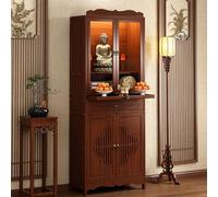 Solid Wood Buddha Altar Cabinet with Drawer - Meditation Prayer Table for Home Decor, Enhances Spirituality & Relaxation, Perfect for Mindfulness & Yoga Practices