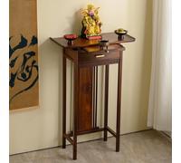 Solid Wood Buddhist Altar Table with Sliding Shelf & Drawer - Perfect for Spiritual Practices Daily Worship Meditation (68cm/27in) - Enhance Your Serenity and Devotion