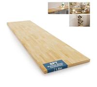 Solid Wood Butcher Block - 98" x 25" x 1.5" Unfinished Butcher Block Table Top Solid One Piece Desk for DIY Washer Dryer Kitchen Countertop Workbench 2.5M