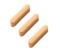 Solid Wood Cabinet Door Handles Self-Stick Drawer Pulls Self-Adhesive Sliding Door Handles Cupboard Handle Wardrobe Handle Stick-on Furniture Pull for Window Cupboard (100*18*22mm,3 PCS)