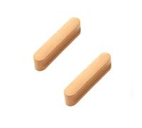 Solid Wood Cabinet Door Handles Self-Stick Drawer Pulls Self-Adhesive Sliding Door Handles Cupboard Handle Wardrobe Handle Stick-on Furniture Pull for Window Cupboard (100*18*22mm,2 PCS)