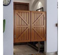 Solid Wood Cafe Swing Doors - 2 Paneled Western Style Saloon Bar Partition, Custom Sizes & 4 Colors for Terrace, Pub, Parlor, Butler Entryway - Durable & Stylish