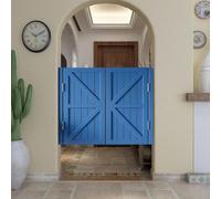 Solid Wood Cafe Swing Doors - Automatic Closing Saloon Doors for Kitchen, Bar, Restaurant, and Home Use(Dark Blue,95x80cm)